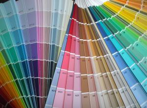 An array of colour swatches.