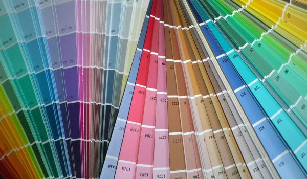 An array of colour swatches.