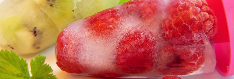 Frozen fruit popsicles